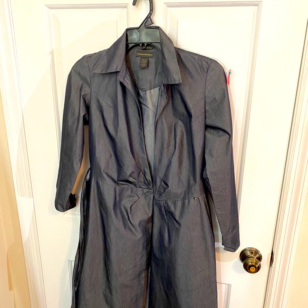 Banana Republic Silver Long Coat